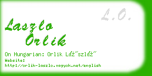 laszlo orlik business card